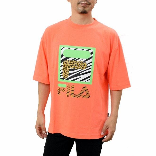 フィラ Tシャツ グラフィックプリント 半袖 Fila Fm94 レオパード ヒョウ柄 蛍光色 イエロー オレンジ ホワイト ブラック 90年代 Fil Fm94 Friends Yahoo店 通販 Yahoo ショッピング