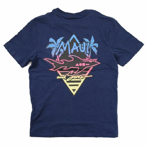 マウイアンドサンズサーフ Tシャツ バッククラッシックロゴ 半袖 MAUI 
