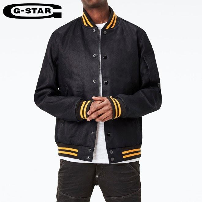 ジースターロウ デニム スタジャン ボンバージャケット G-STAR RAW メンズ D03937-8655-001 アウター ジーンズ ネイビー