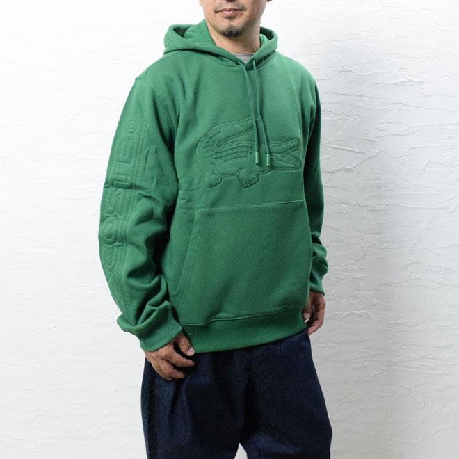 LACOSTE ラコステ オーバーサイズ パーカー ワニロゴステッチ LACOSTE ラコステ オーバーサイズ パーカー ワニロゴステッチ
