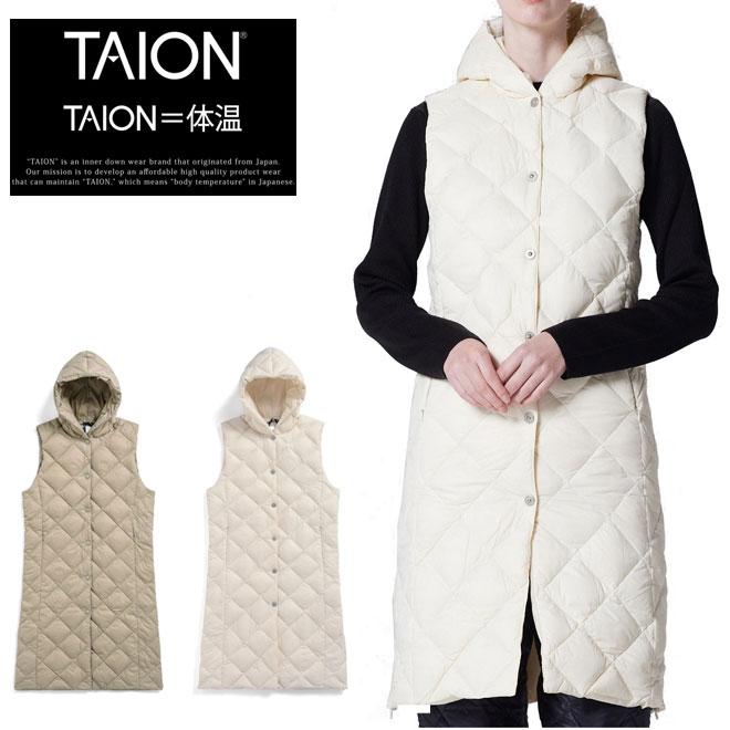 TAION（タイオン） シティ フード ロングダウンジレ TAION-W006BCI
