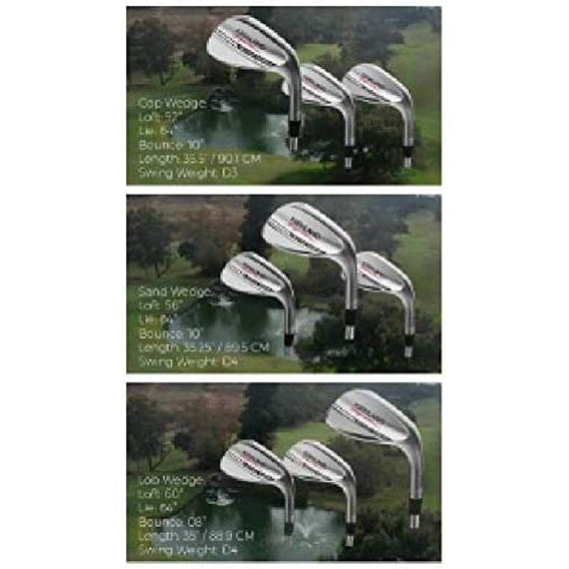 Kirkland(カークランド) ゴルフクラブウェッジ3本セット 高スピン 右利き用 高性能コストコウェッジ シルバー 1165mm x 2 カークランド ゴルフクラブウェッジ3本セット 高スピン 右利き用 高性能コストコウェッジ シルバー 1165mm