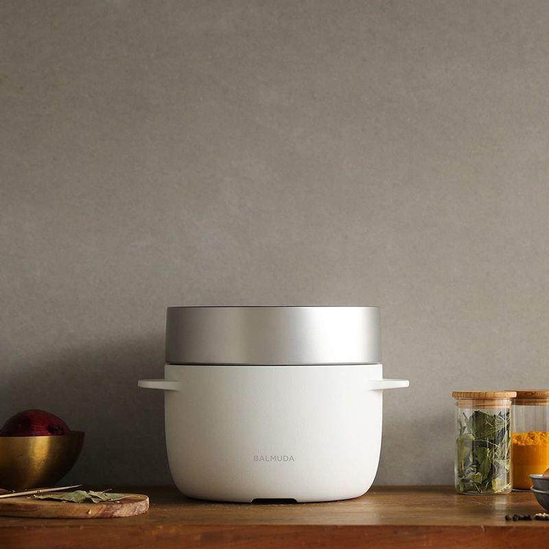 人気沸騰】 Slow-Lifeバルミューダ 3合炊き電気炊飯器 BALMUDA The