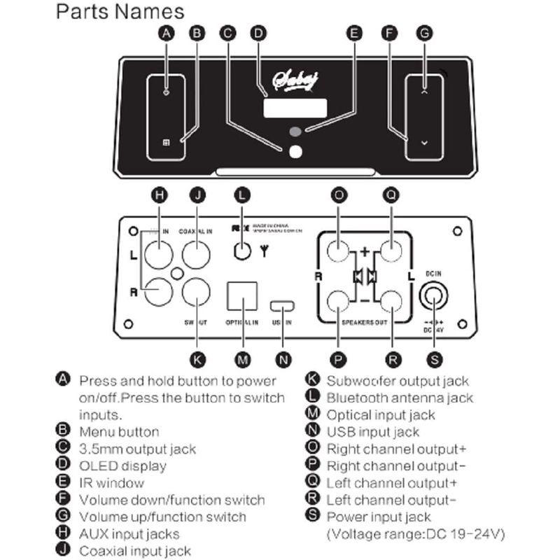 Sabaj A4 ステレオ デジタル パワーアンプ 小型 ヘッドホンアンプ搭載/bluetooth付き プリメインアンプ A4 ステレオ デジタル パワーアンプ 小型 ヘッドホンアンプ搭載/bluetooth付き プリメインアンプ