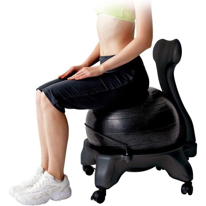 秦運動具工業 バランスボールチェア50cm ブラック DB120CB バランスボールチェア50cm ブラック DB120CB サイズ