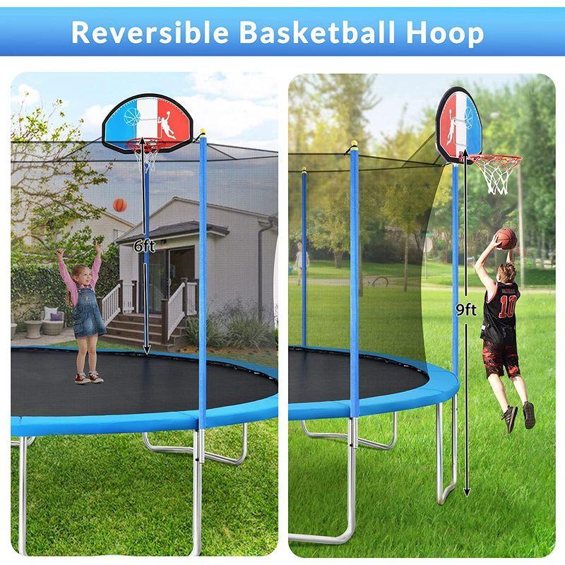 Merax トランポリン 15フィート 安全囲いネット付き ウィンドステークとはしご付き 子供用トランポリン 15フィート 安全囲いネット付き ウィンドステークとはしご付き 子供用トランポリン トランポリン Merax