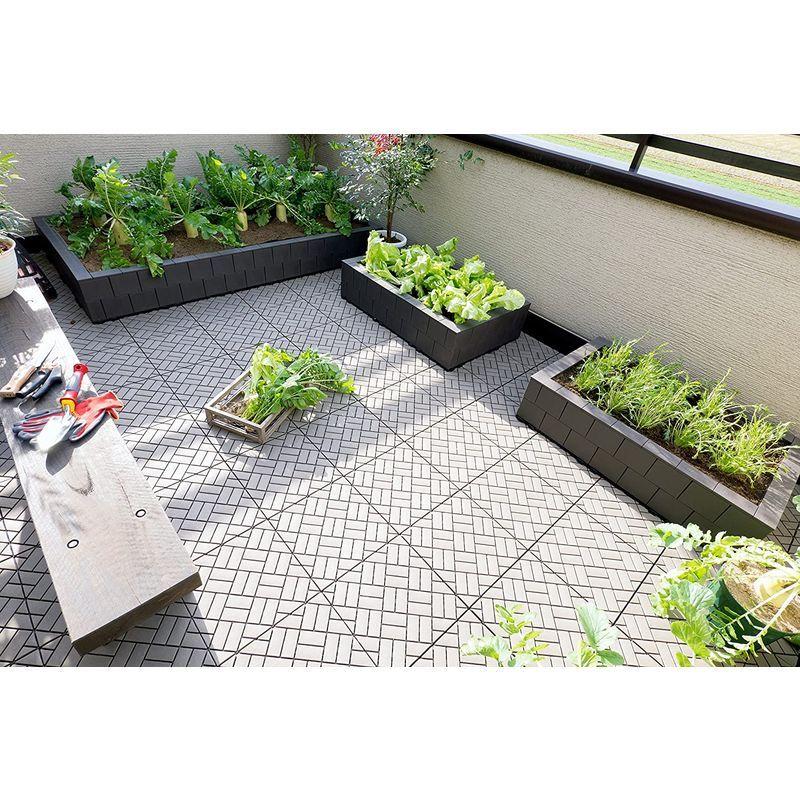 システムファーム（組立て式花壇・菜園） 60cm×90cm×2段 セット チャコールブラウン チャコールブラウン 組立て式花壇 菜園 60cm×90cm×2段 セット