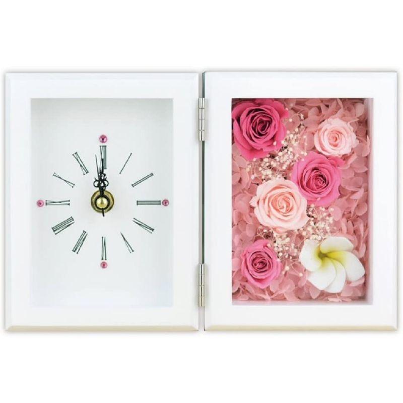 ビッグ割引 Lulu's（ルルズ） プリザーブドフラワー プルメリア時計 ピンク 花束、アレンジメント