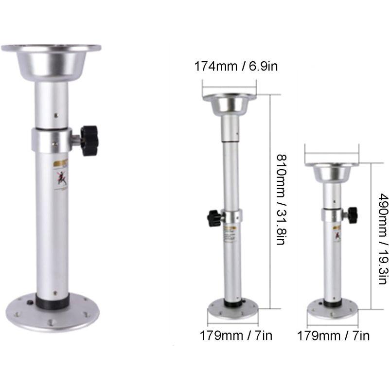 Clasken テーブルレッグブラケット、高さ調節可能なテーブルレッグユニバーサル、ヨット用マウントベースパーツ付きRvキャンピングカー用マ テーブルレッグブラケット 高さ調節可能なテーブルレッグユニバーサル ヨット用マウントベースパーツ付きRvキャンピングカー用マ