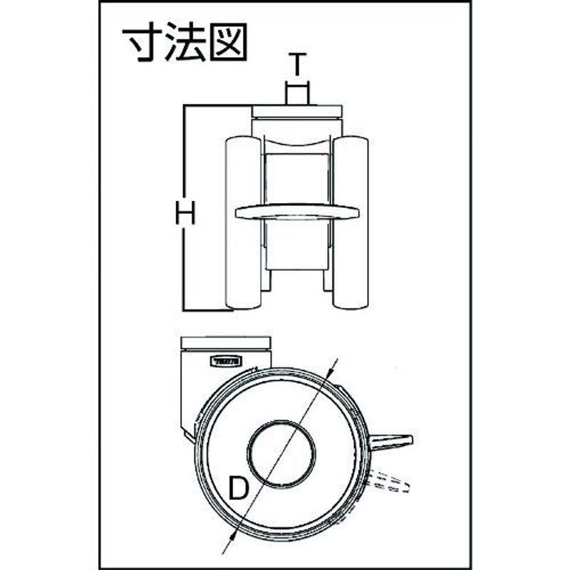 テンテキャスター　高性能旋回双輪キャスターLINEA(ウレタン車輪)　5941UAP150P3013