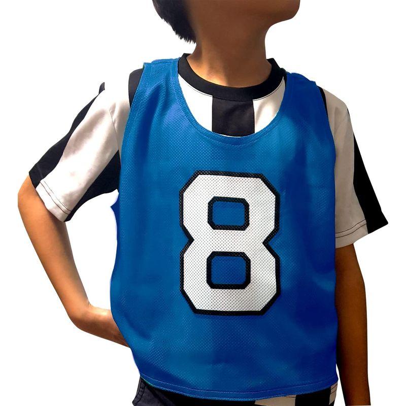 ATHLETIC MART ジュニア用ビブス(リバーシブル) 1?12番 裏表前後ろ番号あり 12枚セット収納メッシュバッグ付グリーン ピン MART ジュニア用ビブス リバーシブル 12番 裏表前後ろ番号あり 12枚セット収納メッシュバッグ付グリーン ピン サイズ