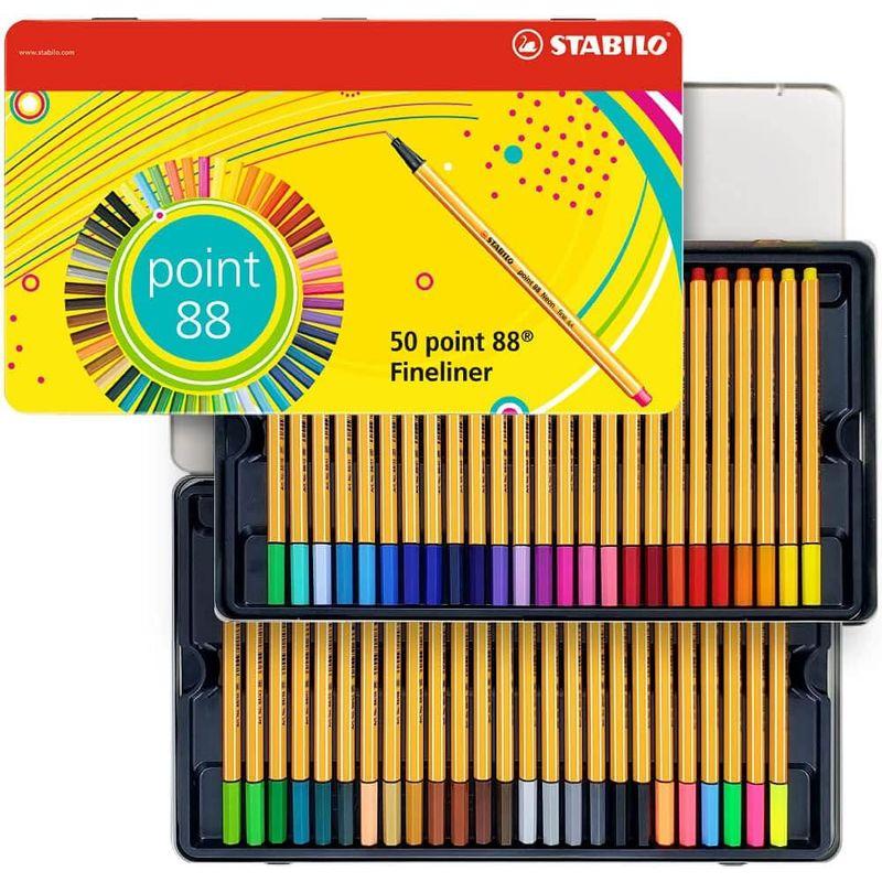 STABILO POINT 88 FINELINER PEN 47 COLORS 0.4mm (SET of 5)