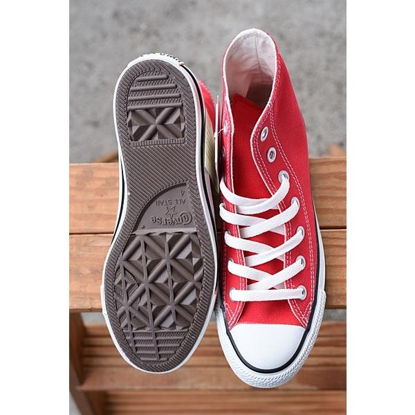 コンバース ハイカット スニーカーCONVERSE オールスター CANVAS ALL STAR HI レディース キャンバス RED（レッド）｜fringe-cs｜02