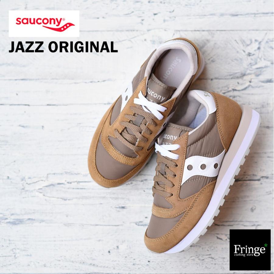 レディース ユニセックスサイズ Saucony サッカニー Jazz Original ジャズ オリジナルtan Wht Jazzoriginal S44 3 Fringe Cs 通販 Yahoo ショッピング