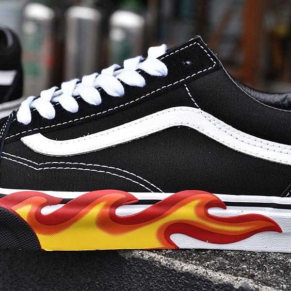 VANS バンズ  ヴァンズ スニーカー OLD SKOOL オールドスクール FLAME CUT OUT　BLACK/TRU ブラック/フレイム炎｜fringe-cs｜06