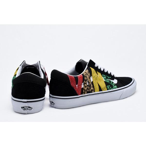 完売近い!! UNISEX !! ☆Vans アニマル OLD SKOOL RASTA/BLACK NIB VANS Multi ANIMAL RASTA Black OLD SKOOL Sneakers Shoes 7
