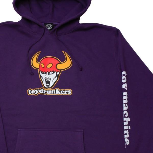 Toy Machine紫フーディー トイマシーン パーカー メンズ レディース ユニセックス 長袖Tシャツ