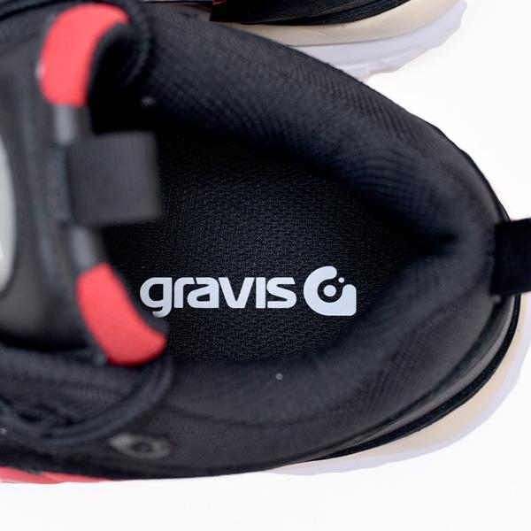 メンズ GRAVIS グラビス希少モデル厚底QUINNクイーン05080 BLACK/RED希少カラーブラックレッド｜fringe-cs｜08