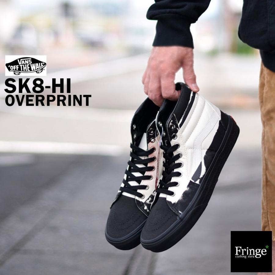 VANS バンズ ヴァンズ スニーカー SK8-HI スケートハイ　バンズハイカット　OVERPRINT オーバープリントBLAK/CLASSIC  WHITブラック/ホワイト : sk8hi-vn0a4bv6v8p : Fringe-cs - 通販 - Yahoo!ショッピング