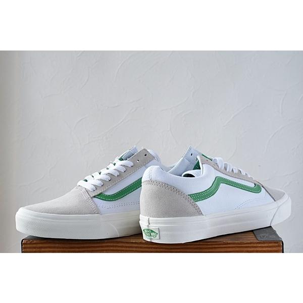 VANS バンズ ヴァンズ スニーカー OLD SKOOL オールドスクール (VINTAGE SPORT) TRUE WHITE/KELLY GREEN｜fringe-cs｜04