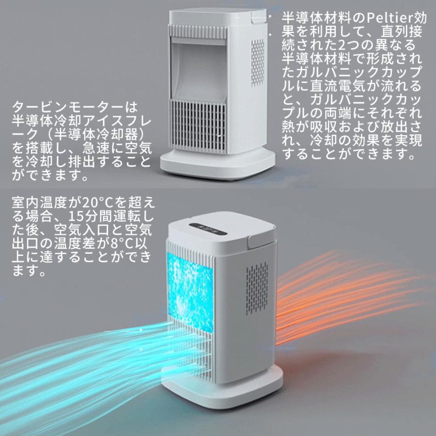 扇風機 卓上冷風扇  冷風機 小型 冷風扇 卓上ミニクーラー 4段階調整 ファン 冷却プレート 半導体冷却 スポットクーラー コンパクト 取っ手付き 省エネ｜frj-store｜09