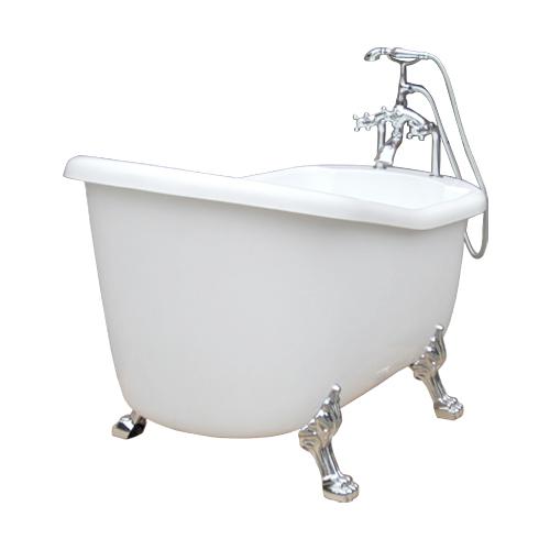 送料込 猫足バスタブ シャワー水栓付き 浴槽 置き型 おしゃれ アンティーク風 銀 シルバー W1600 D760 H1115 品番ink h Discoversvg Com