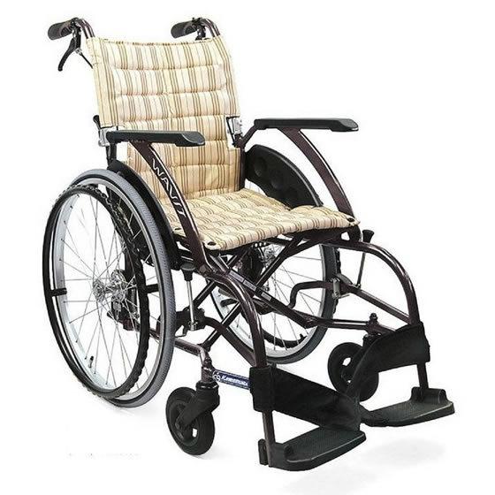 店舗 車椅子 軽量 おしゃれ スリム カワムラサイクル A 新しいブランド 42 WA22-40 自走用 折りたたみ