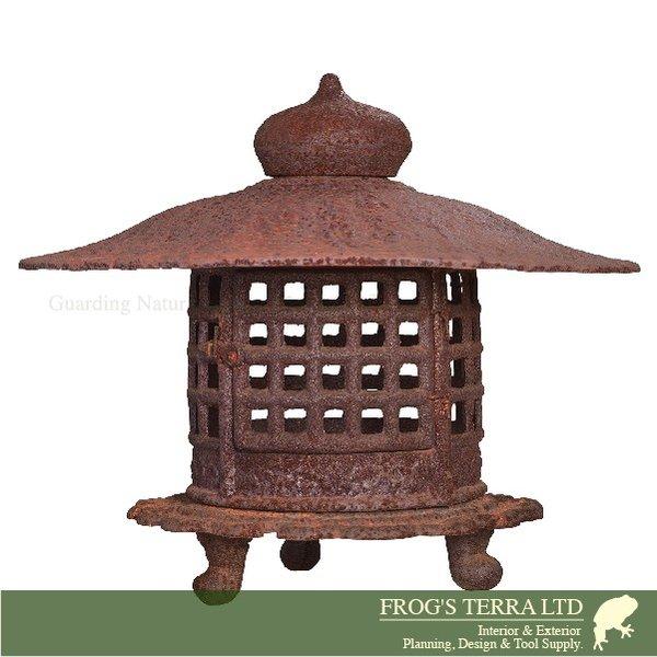 与次郎灯篭・鉄製（直径52cm×H43cm）（和庭/添景）（灯籠/蟷螂/登楼/富山県産） |  | 01