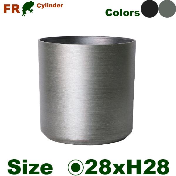 【法人宛限定商品】 FR シリンダー M FRP花器（直径28cmxH28cm）（底穴なし）  鉢カバー ディスプレイ オフィス | 