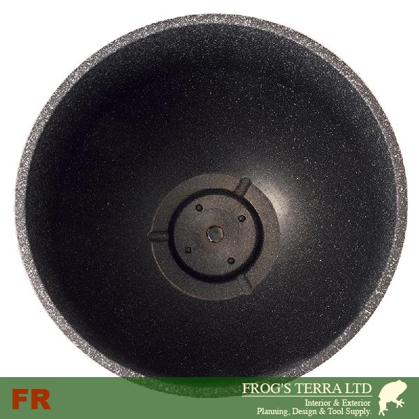 【法人/店舗宛】 FR 盤ストーン H22 FRP花器（直径33cmxH22cm）（底穴なし）  鉢カバー ディスプレイ オフィス |  | 04