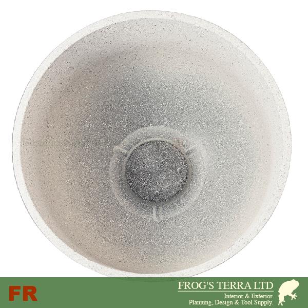 【法人/店舗宛】 FR 盤ストーン H22 FRP花器（直径33cmxH22cm）（底穴なし）  鉢カバー ディスプレイ オフィス |  | 05