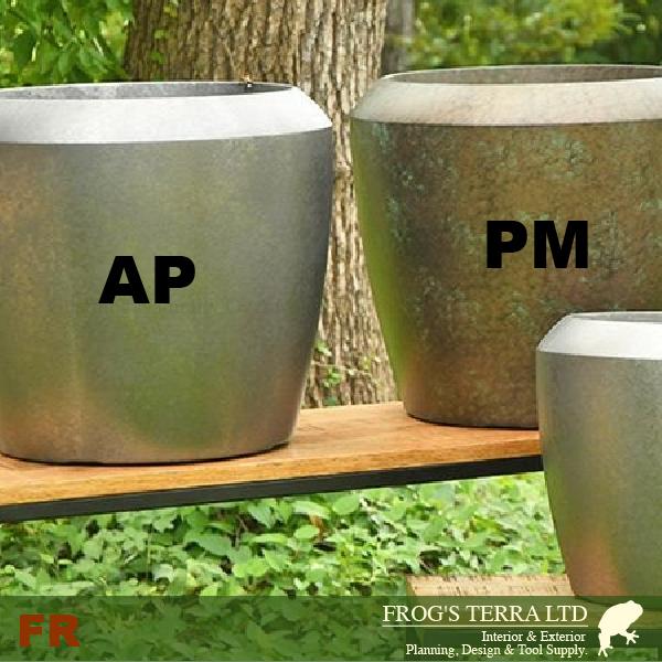 【法人宛限定商品】 FRフラスポット 33 FRP花器（直径33.5cmxH30.5cm）（底穴なし）  鉢カバー ディスプレイ オフィス |  | 02