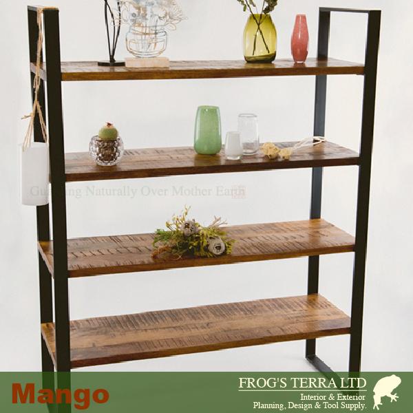 【法人宛限定商品】 RJマンゴー アイアンシェルフ（W120cmxD40cmxH152cm） 花台 什器 ディスプレイスタンド 棚 シェルフ オフィス |  | 02