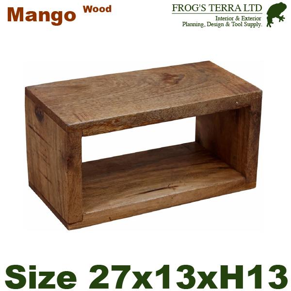 【法人宛限定商品】 RJマンゴー 長方形棚 27cm（W27cmx D13cmxH13.5cm） 花台 什器 ディスプレイスタンド オフィス | 