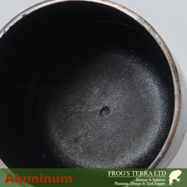 【法人/店舗宛】 AM 3.5 ベース H13 アルミニウム花器（直径13cmxH13.5cm）（底穴なし）  鉢カバー ディスプレイ オフィス |  | 06