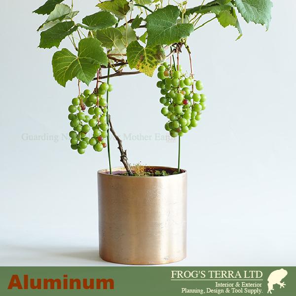 【法人宛限定商品】 AM シリンダー H21.5 アルミニウム花器（直径20cmxH21.5cm）（底穴なし）  鉢カバー ディスプレイ オフィス |  | 04