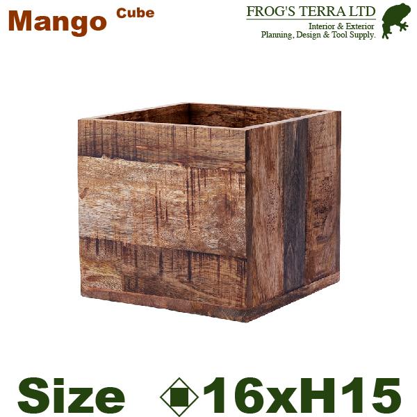 【法人宛限定商品】 AMマンゴー ボックス H15.5cm（口16cmxH15.5cm） 花台 プランター オフィス |  | 01