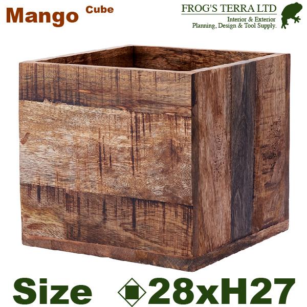 【法人・店舗宛配送限定】 AMマンゴー ボックス H27cm（口28.5cmxH27cm） 花台 プランター オフィス |  | 01