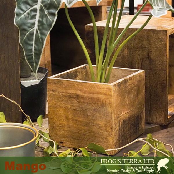 【法人宛限定商品】 AMマンゴー ボックス H27cm（口28.5cmxH27cm） 花台 プランター オフィス |  | 02