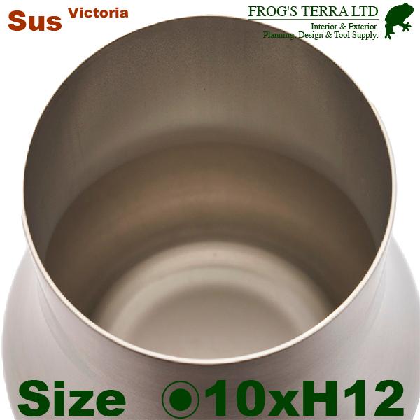 【法人宛限定商品】 ビクトリア S ステンレス花器（直径10cmxH12.5cm）（底穴なし）  鉢 ディスプレイ オフィス |  | 01