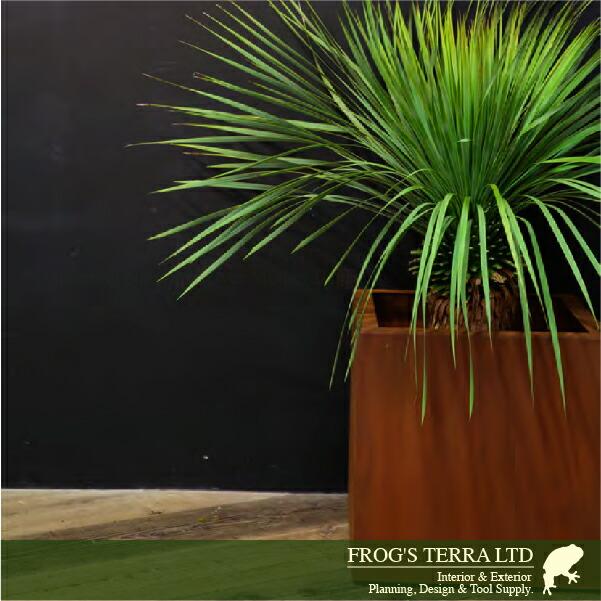 鉢カバー 鉄の器 ラストスクエア SS 30 AC-013T（口30cm×H30cm）（底穴あり）（アンティーク風/サビ色/鉄製）（プランター/ポット/鉢/観葉植物用） |  | 01