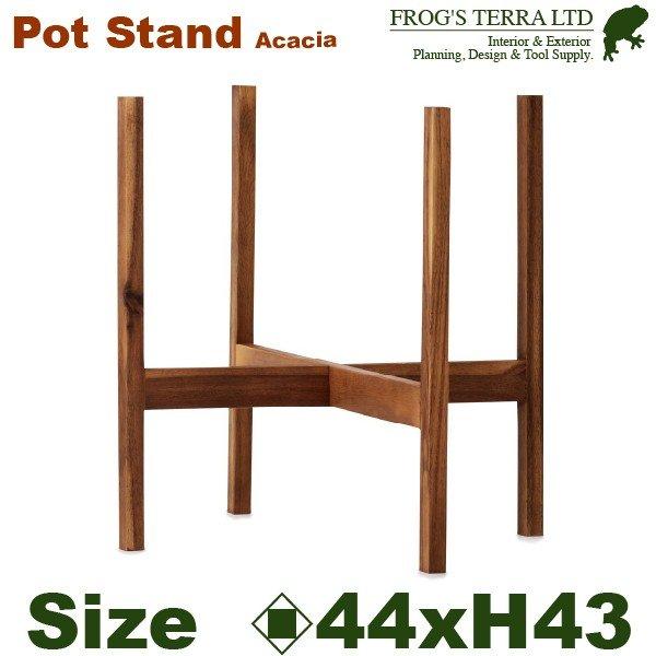 ウッドポットスタンド 43S 花台（ロ44.5cm×H43cm）（花台/スタンド）グリーン オフィス 店舗用 カフェ レストラン | 