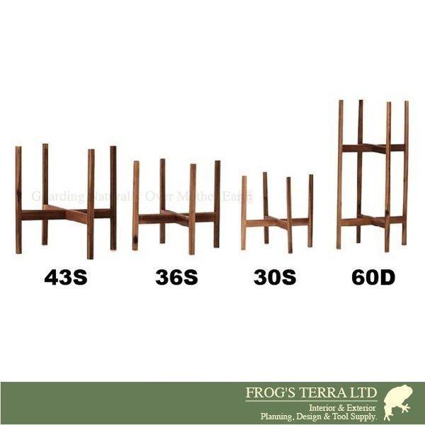 ウッドポットスタンド 43S 花台（ロ44.5cm×H43cm）（花台/スタンド）グリーン オフィス 店舗用 カフェ レストラン |  | 07