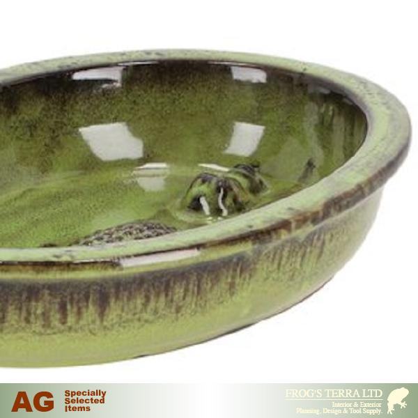 AG-FB672 バードバス オーバル クロコダイル（W30cm×L23cmxH6cm）陶器 エッシャーデザイン esschert deign |  | 01