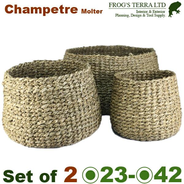 再再販 シャンペトルモルター Smlセット L 直径42cm H27cm M 直径31cm H26cm S 直径23cm H23cm 底穴なし 植物繊維 シーグラス カゴ 鉢カバー 楽天 Www Thedailyspud Com