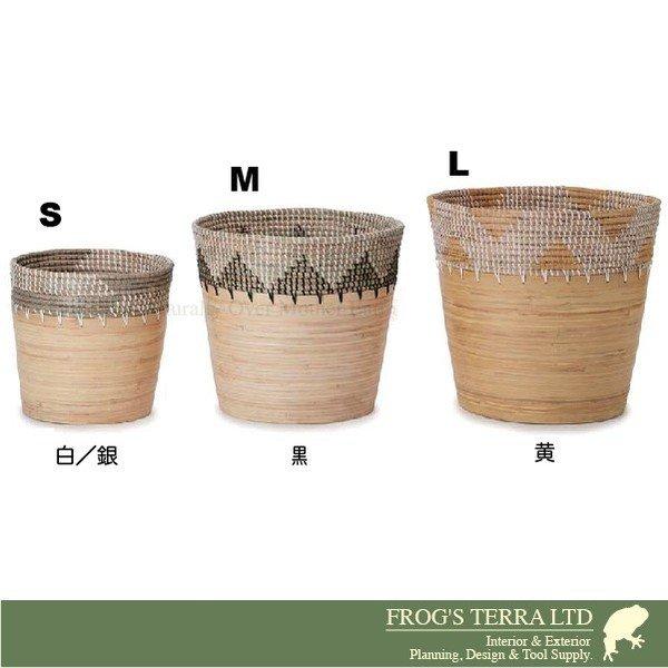 アルマ コニック S（直径33cm×H29cm）（尺鉢不可）（底穴なし）（植物繊維/竹材）植木鉢 鉢カバー プランター 園芸 ポット 室内向きの画像