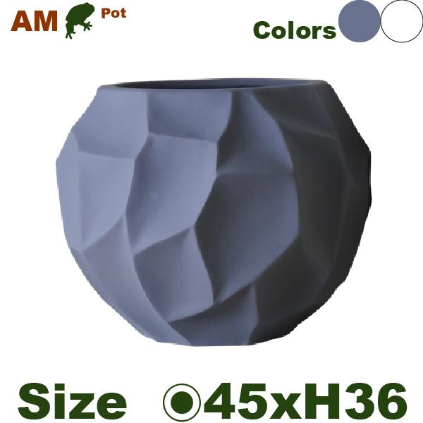 AM01 45cm （直径45cmxH36cm）（底穴あり）（セメントファイバー）（プランター/ポット/鉢） | 