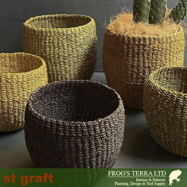 Abaca Pot M B1222（直径21cm×H23cm）（底穴なし）（アバカ編）（植木鉢/鉢カバー）（プランター/ポット） |  | 01