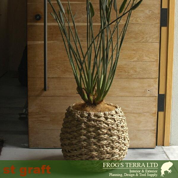Lush Basket  L  B8212（直径55cm×H50cm）（底穴なし）（植物繊維）（植木鉢/鉢カバー） |  | 04
