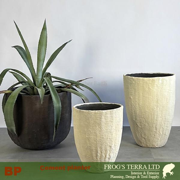 【屋外対応】【法人/店舗宛】MH Cファイバー トール M  BP08-40（直径39cm×H54cm）（底穴なし/あり）Fクレイ |  | 02